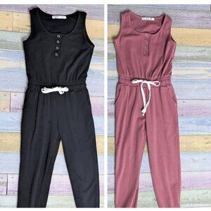 Two (2) Girls CBRAND Jumpsuits - Black & Pink - Size 6
